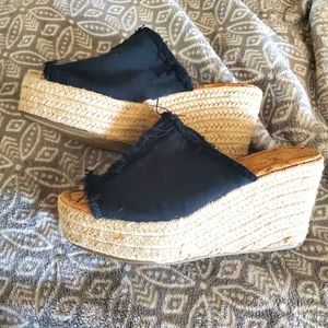 Sugar sandals, black and beige heel. Size 10. Brand new.